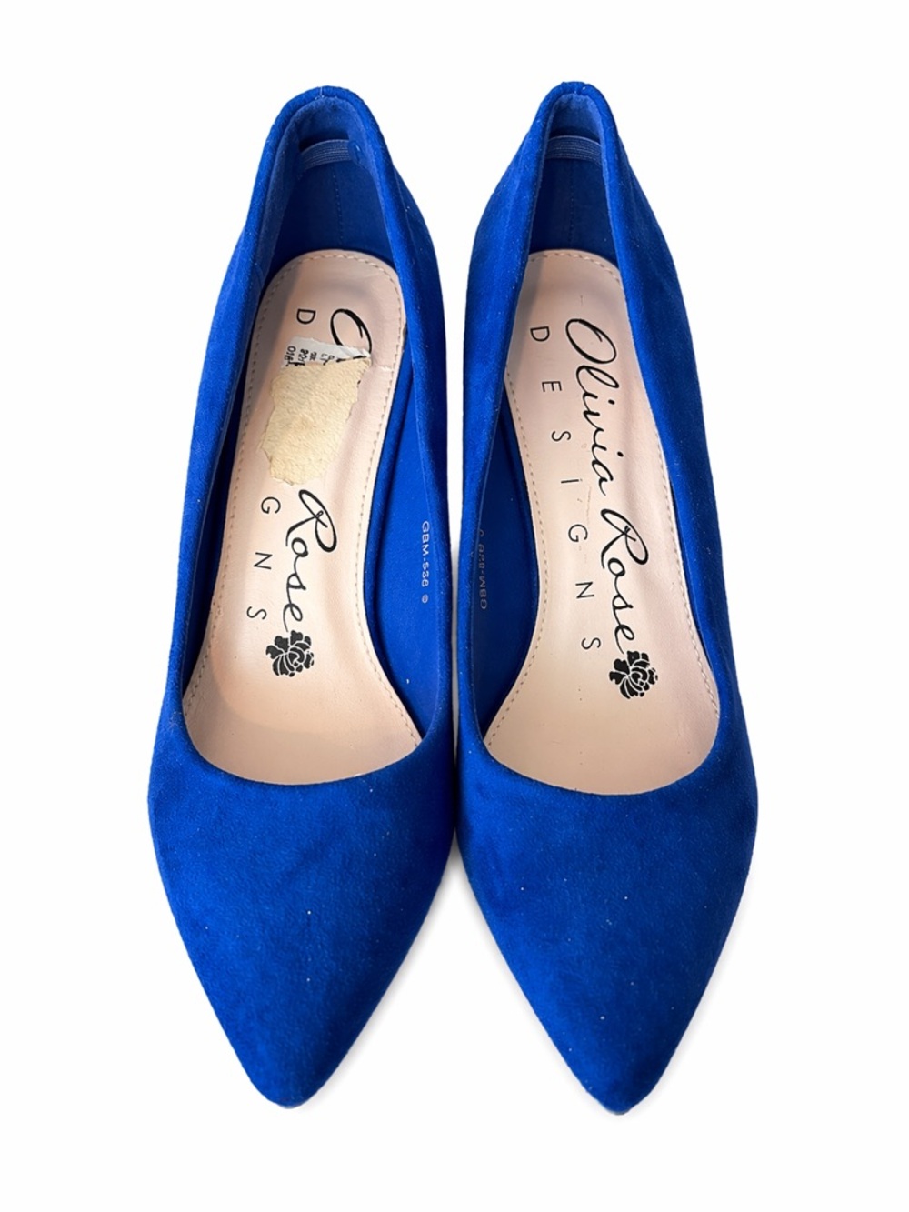 Olivia Rose Designs Blue Suede Pumps Women’s 9M Pointed Toe 2.5” Heel - Picture 2 of 6